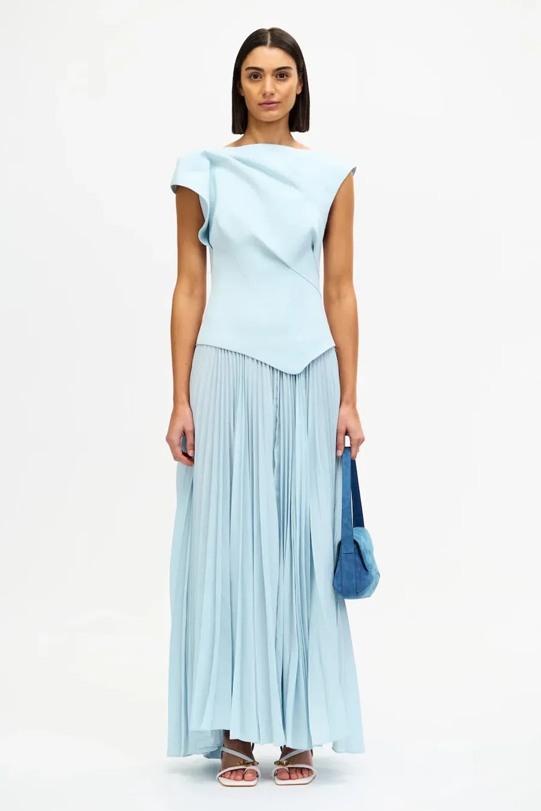 Acler Cornmore Midi Dress in Blue Size 14 for rent on The Volte - main image