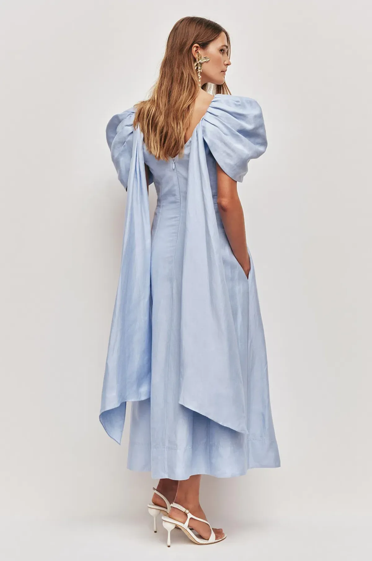 Aje Bisou Midi Dress in Pale Blue - Size 8 - Image 2
