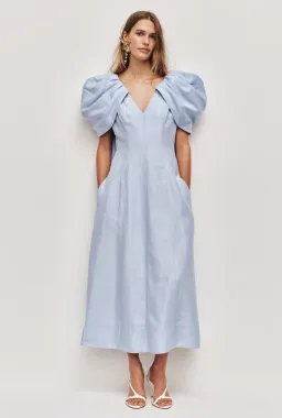 Aje Bisou Midi Dress in Pale Blue - Size 8 for rent on The Volte - image 1