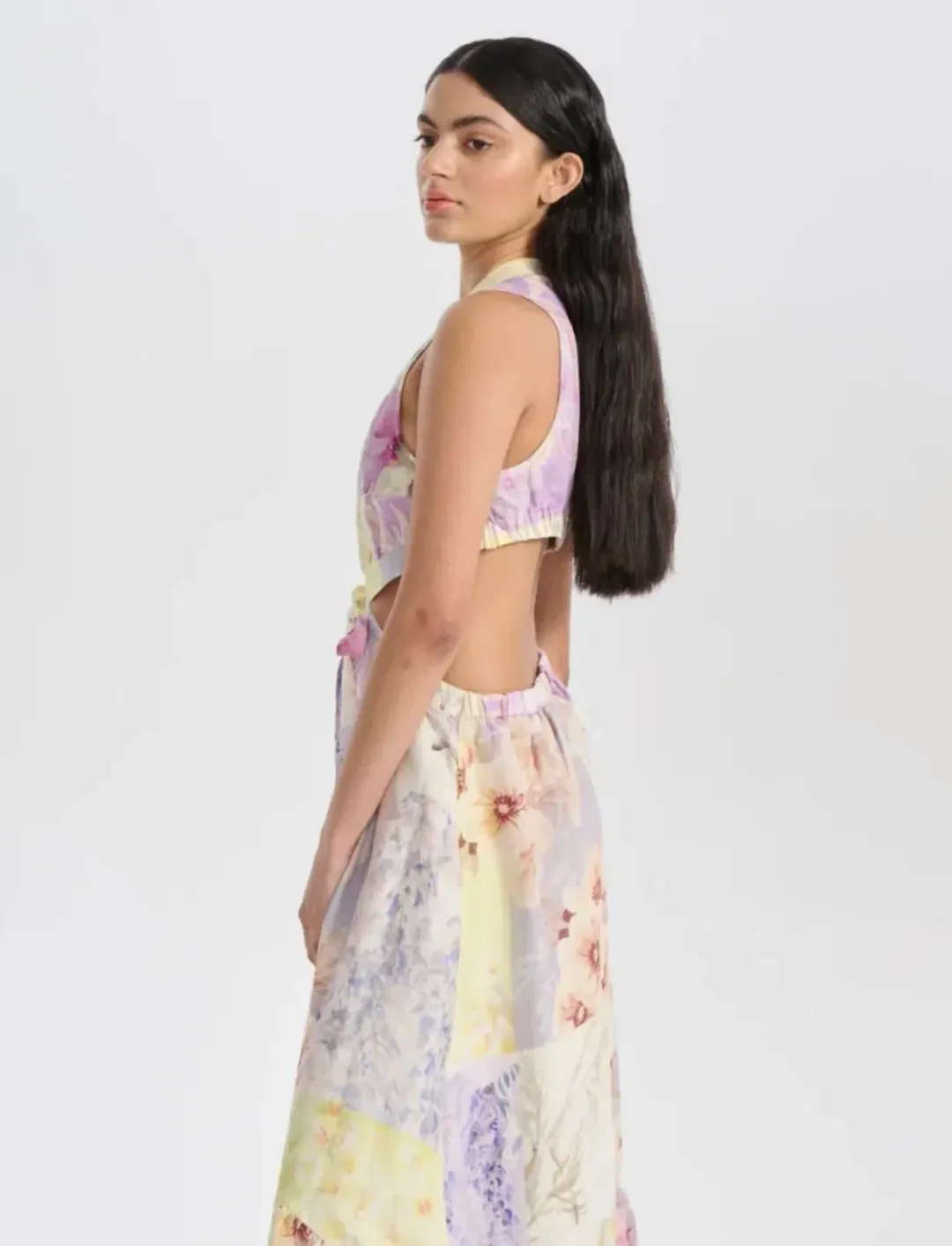 Oli & Kubo Reina Dress in Botanical Collage - Size 8 for rent on The Volte - main image