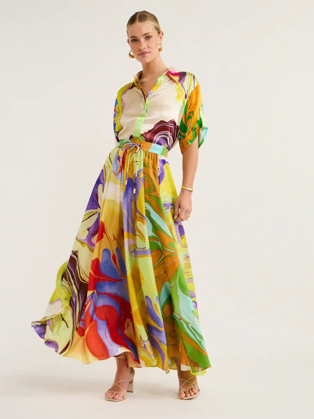 Luca Silk Skirt for rent on The Volte - main image