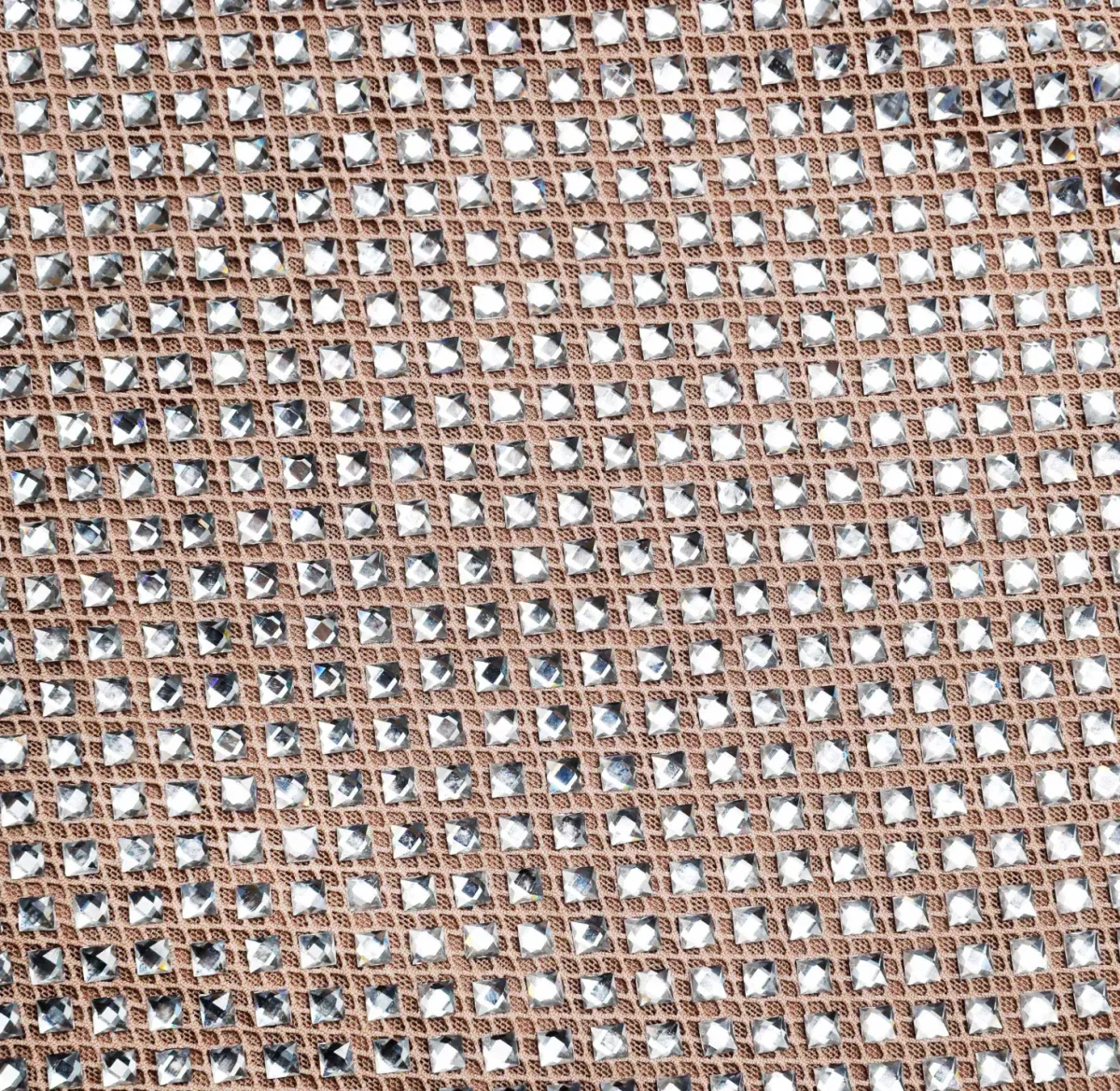 Self Portrait Silver Rhinestone Mesh Midi Dress UK 8 / AU 8 - Image 4