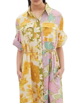 Elora Patchwork Shirt Dress for rent on The Volte - image 4