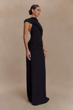 Meshki Analia Black Chiffon Maxi Dress for rent on The Volte - image 4