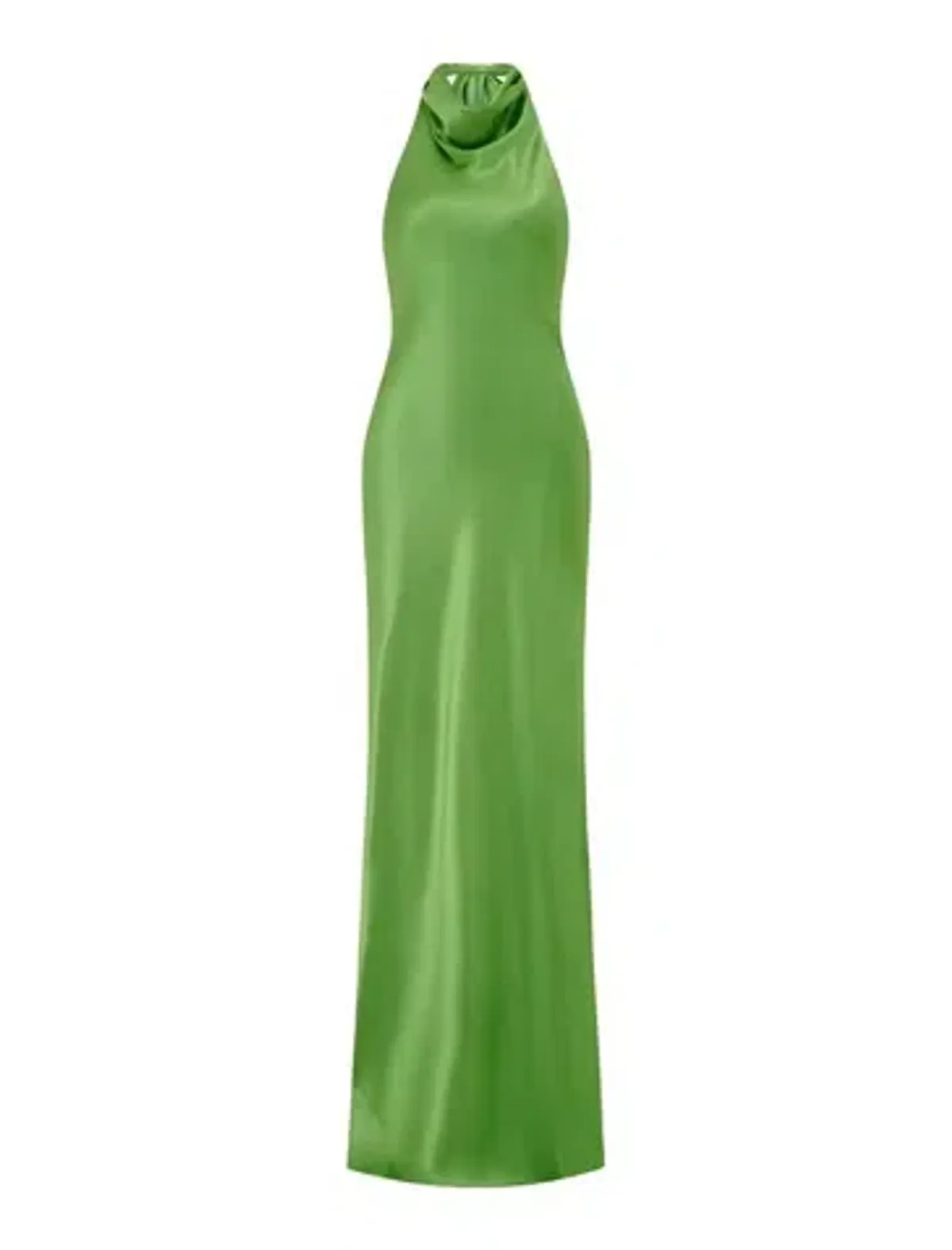 Clementine High Neck Satin Maxi Dress Size 12 for rent on The Volte - main image