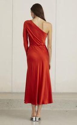 Bec & Bridge Classic One Shoulder 'Fire Red' Dress Size 6 for rent on The Volte - image 2