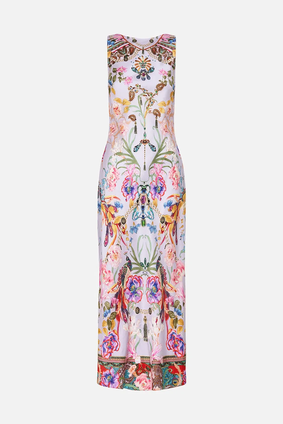 Natures Kaleidoscope Bias Slip With Draped Back for rent on The Volte - main image