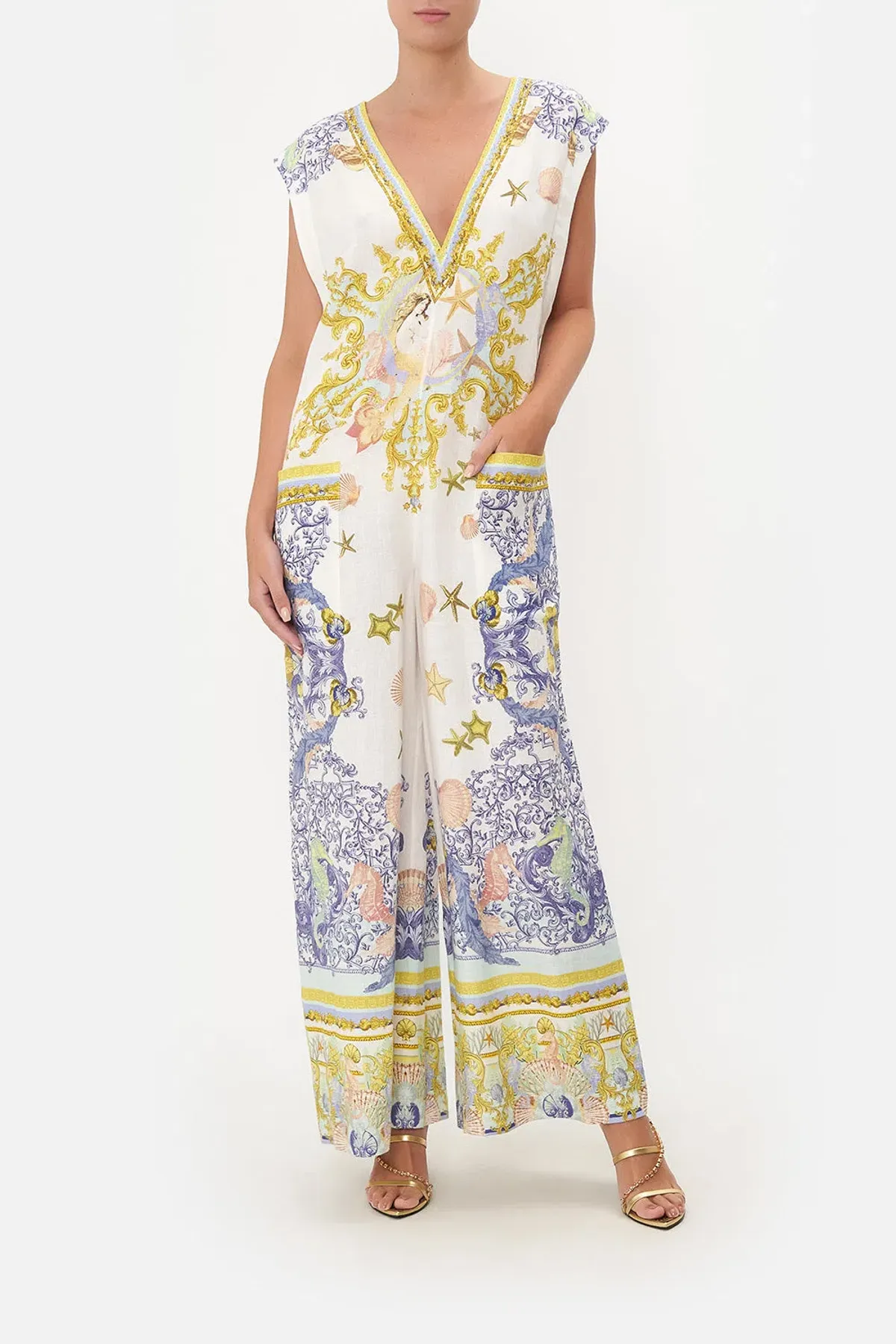 V Neck Jumpsuit Star Of The Sea - Image 1