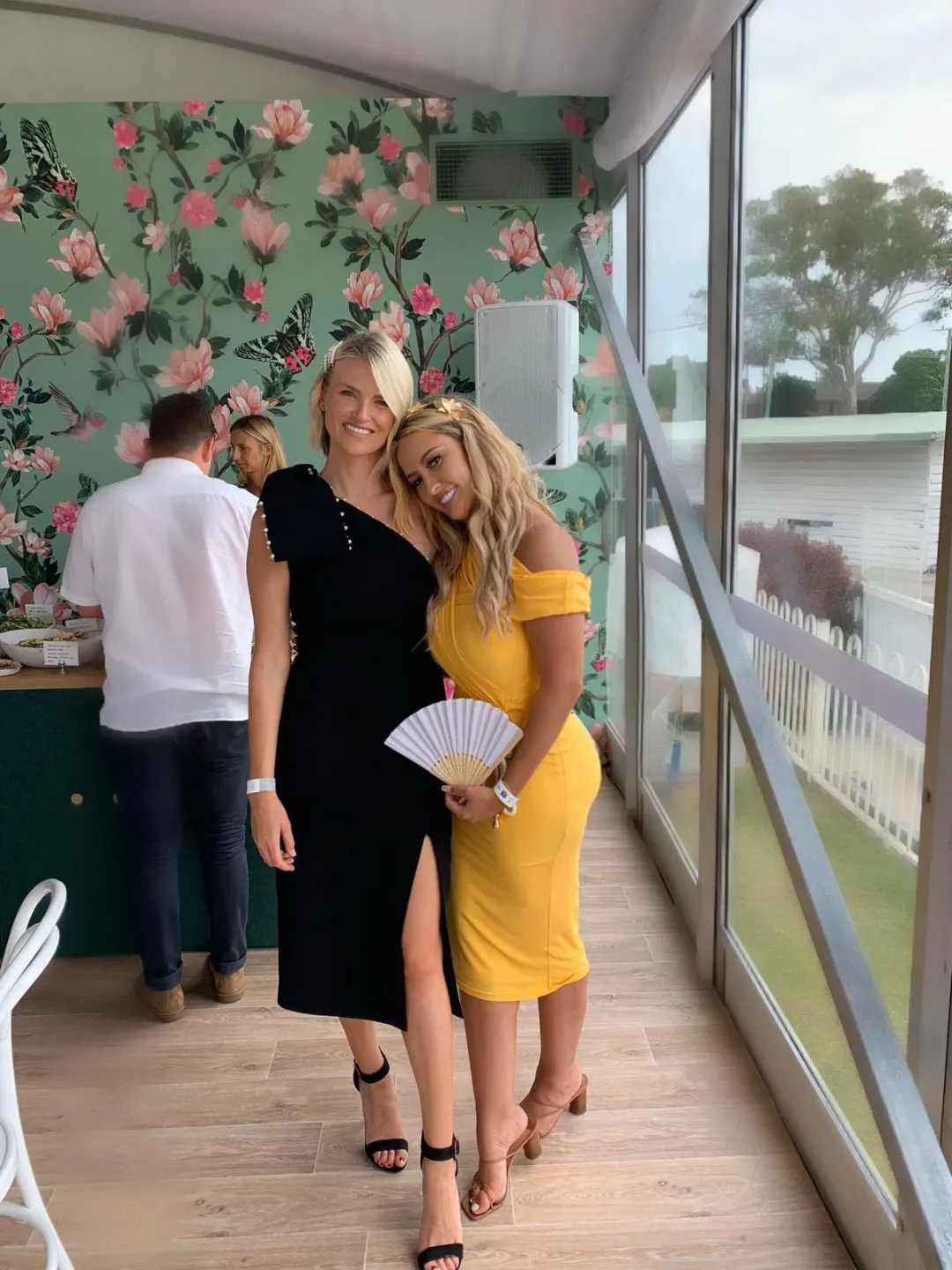 Yellow Off Shoulder Stretch Dress for rent on The Volte - main image