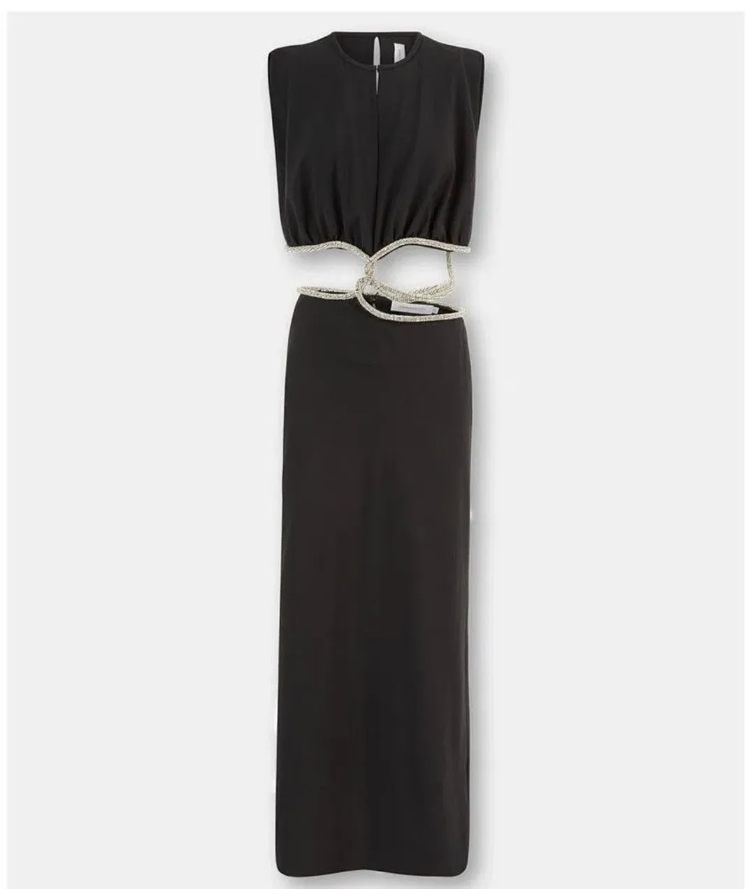 Crystal Interweave Dress Black for rent on The Volte - main image
