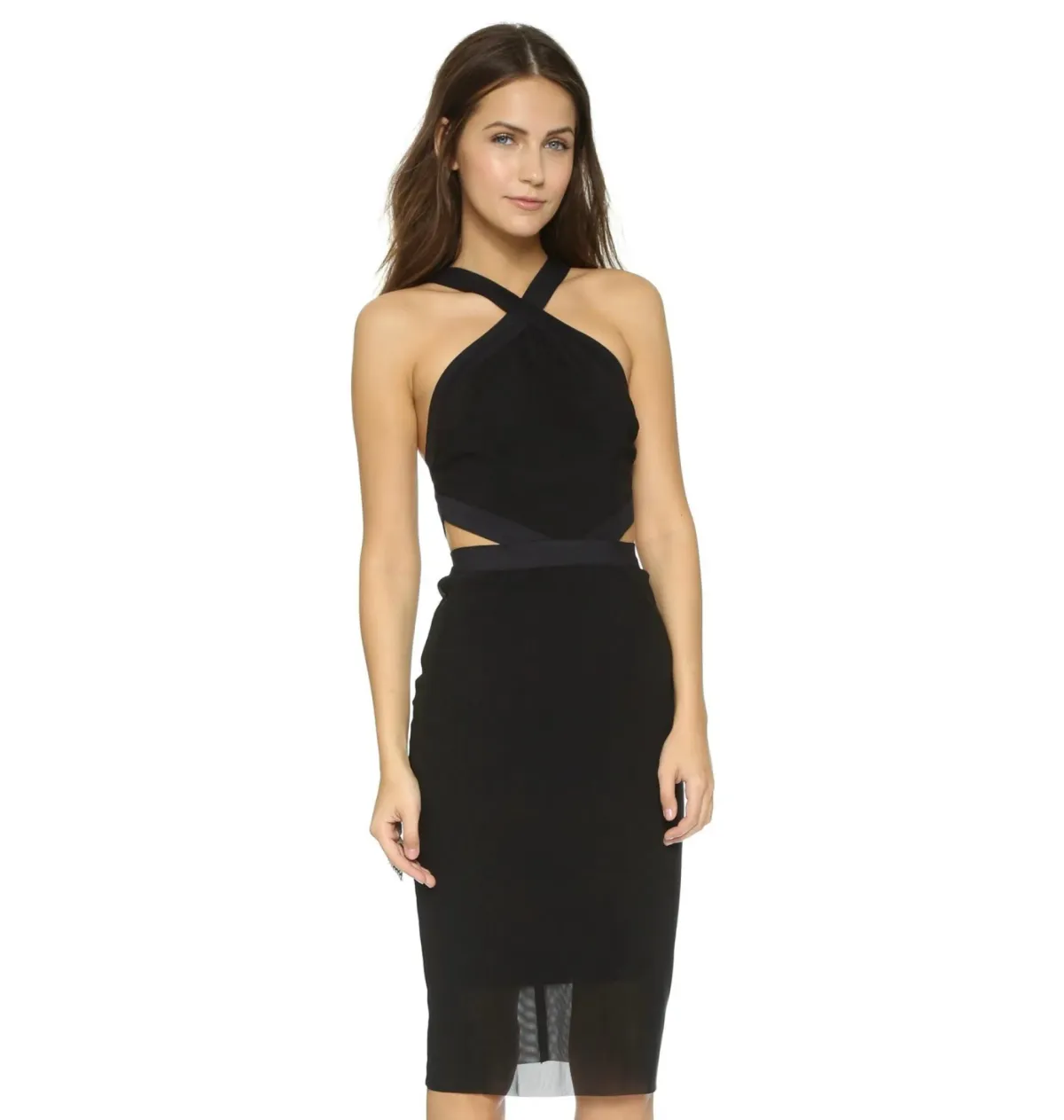 Bec & Bridge Parralle Halter Dress Black Size AU 10 - Image 2