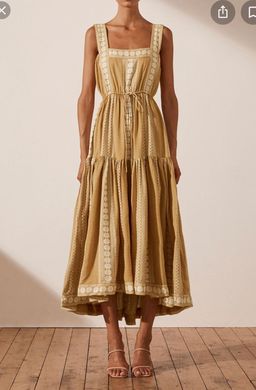 Shona Joy Leela square neck midi dress Size 8 for rent on The Volte - image 3