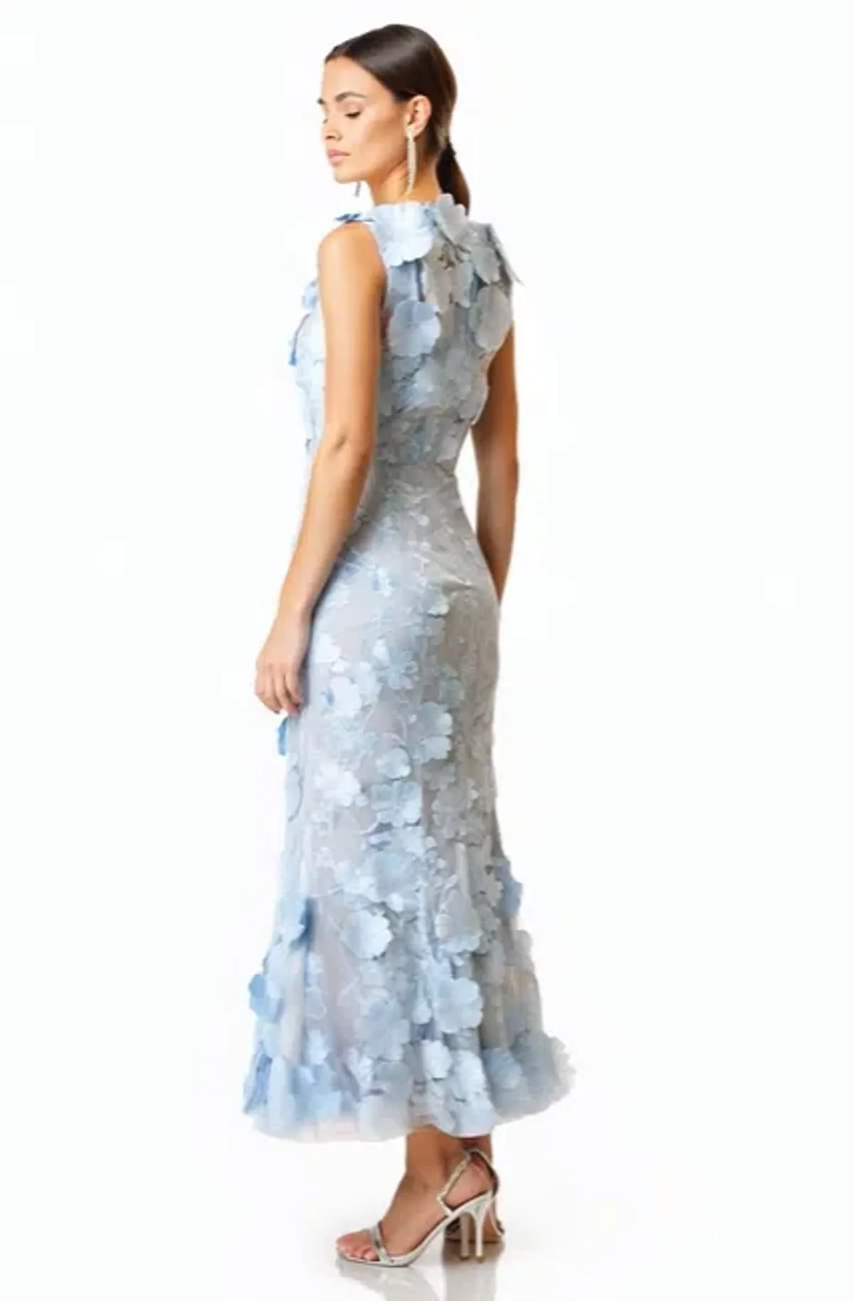 Elliatt Light Blue Selene Cocktail Midi Dress - Image 4