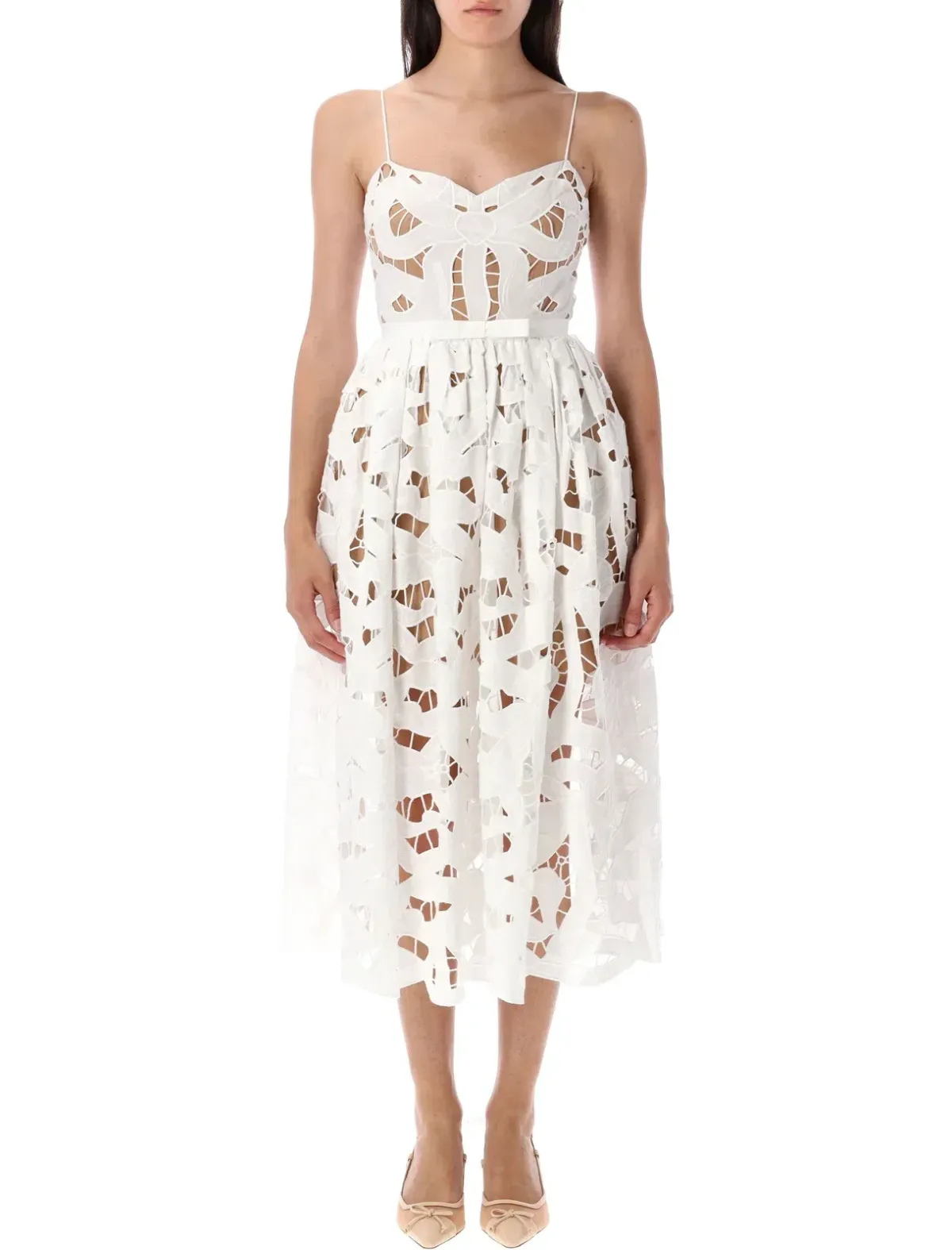 Self Portrait Bow Embroidered Midi Dress - Image 5