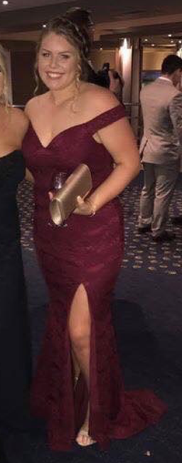 Jadore Burgundy Lace Formal Dress size 16 for rent on The Volte - image 2
