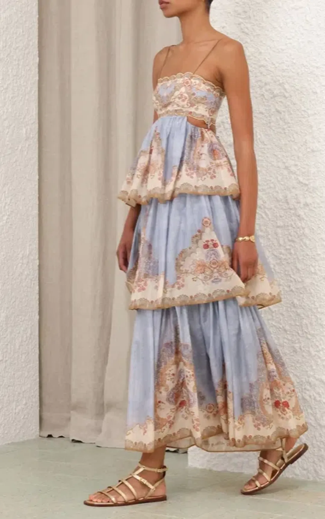Zimmermann Daylight Tiered Maxi Dress in size 2 (AU10-12) for rent on The Volte - main image