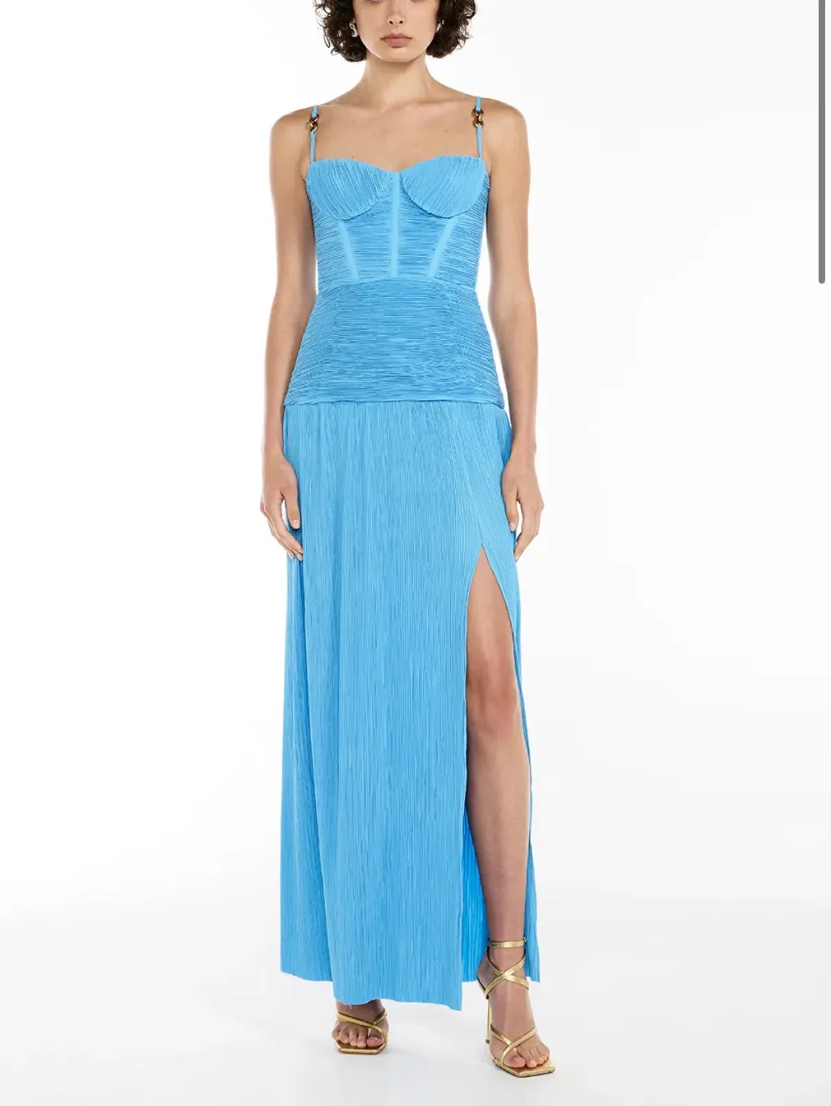 Manning Cartell Double Time Pleat Dress Blue Size 4 - Image 1