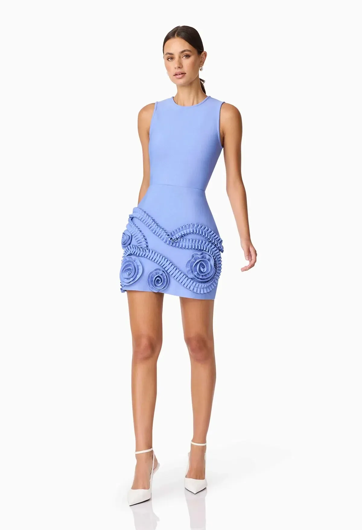 Elliatt Sonya Tulip Mini Dress Blue Size Small - Image 1