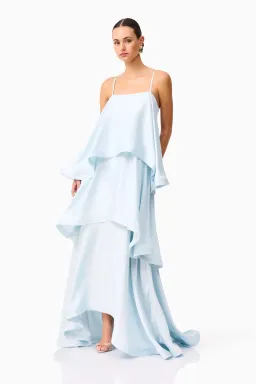 Elliatt Tilly Tiered Maxi Dress in Blue size S AU8 for rent on The Volte - image 4