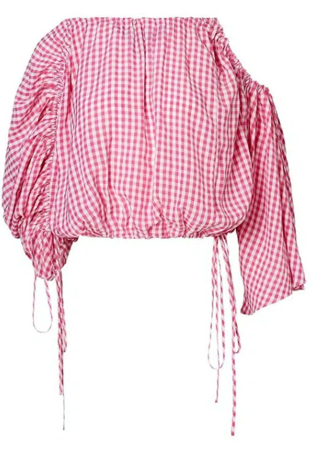 Raspberry Gingham Drawcord Set - Image 3