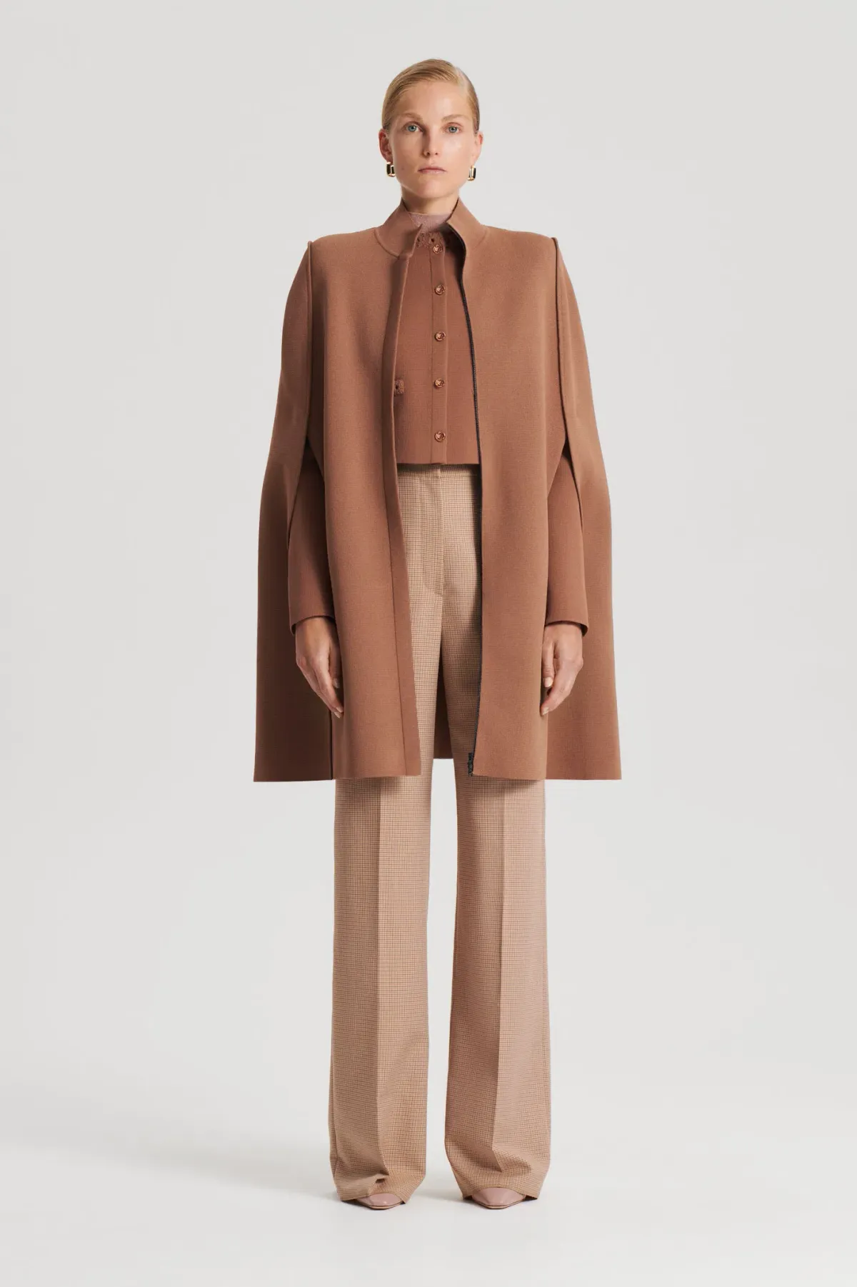 Crepe Knit Cape Spice - Image 1