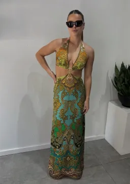 Alemais Clemenza Cut Out Midi Dress size 10 for rent on The Volte - image 3