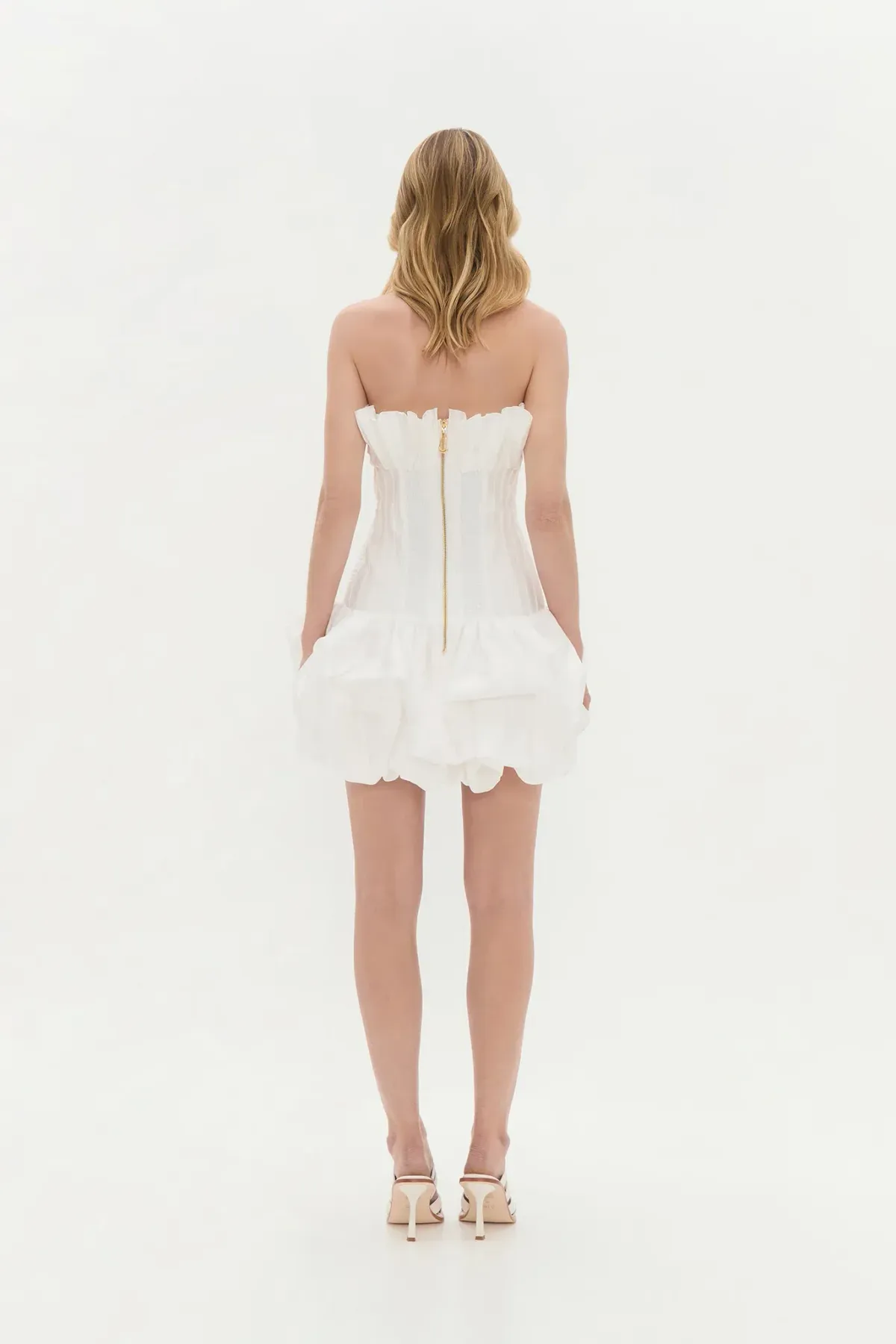 AJE Ivy Bubble Hem Mini Dress | XS 6 - Image 3