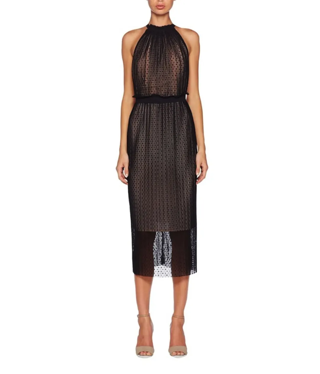 Bec & Bridge Pompette Halter Dress Black Size 10 for rent on The Volte - main image