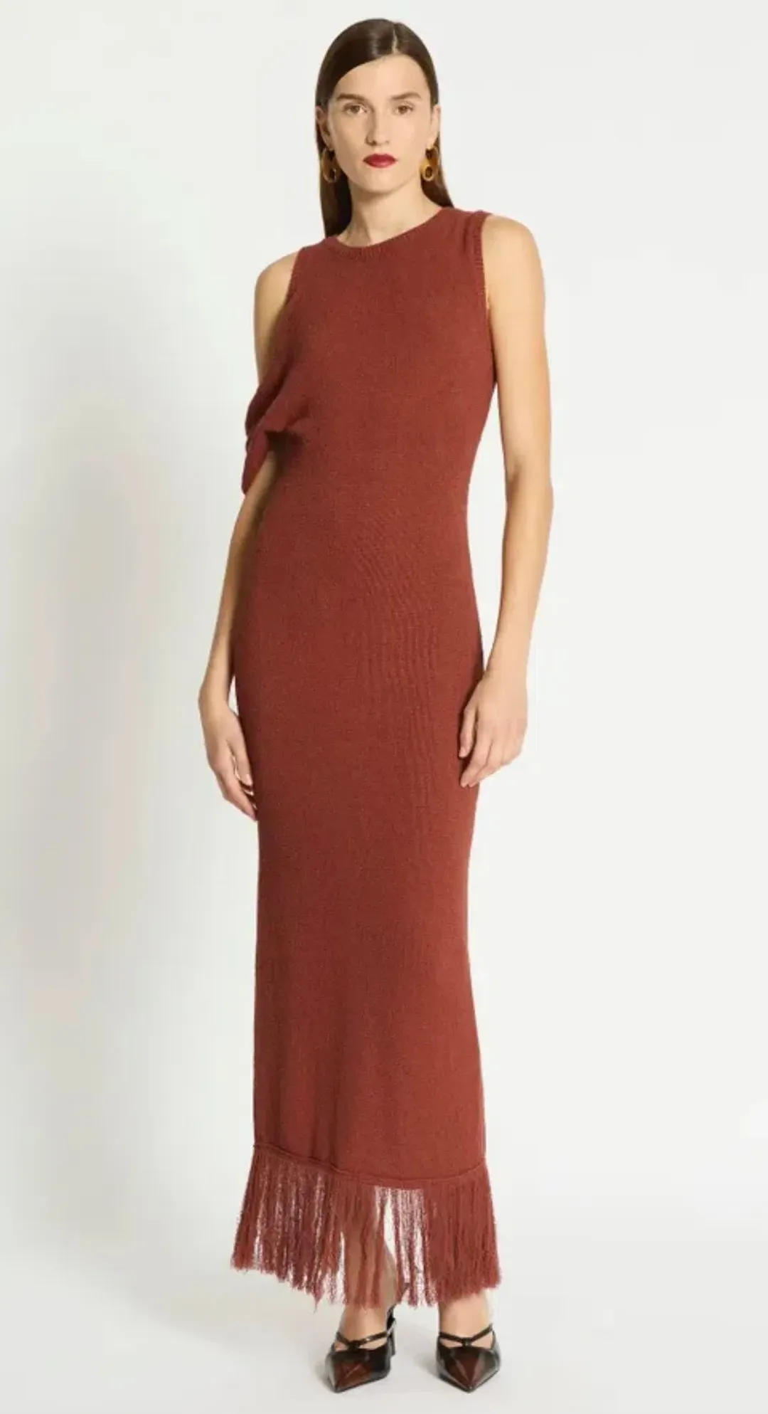 Sass & Bide Vega Fringe Trim Knit Dress Size M for rent on The Volte - main image