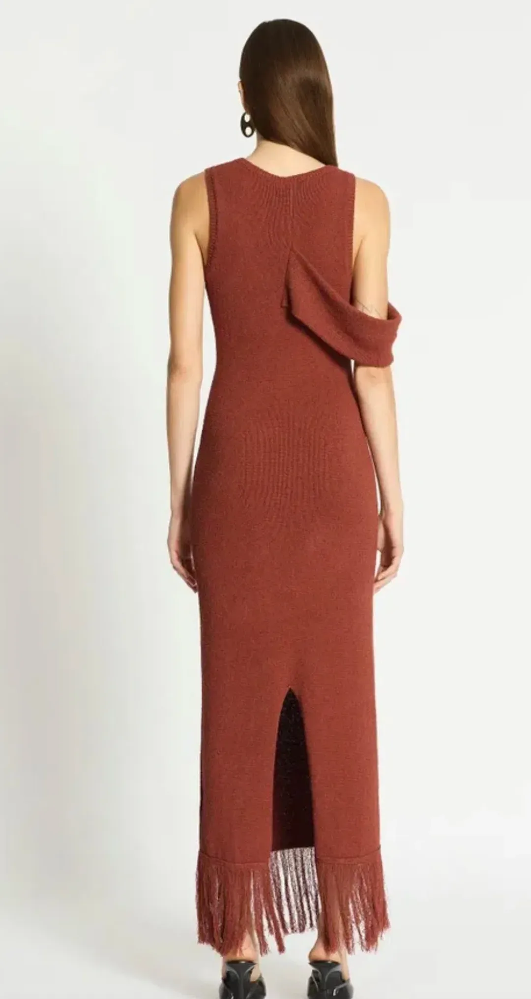 Sass & Bide Vega Fringe Trim Knit Dress Size M for rent on The Volte - main image