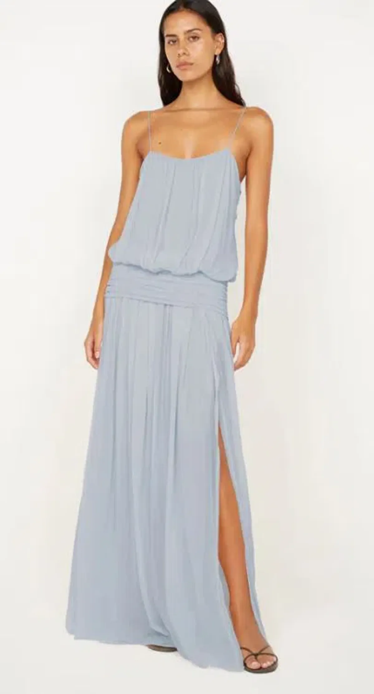 Bec and Bridge Camille Blouson Dress in Cloud Blue Size 6 - Image 1