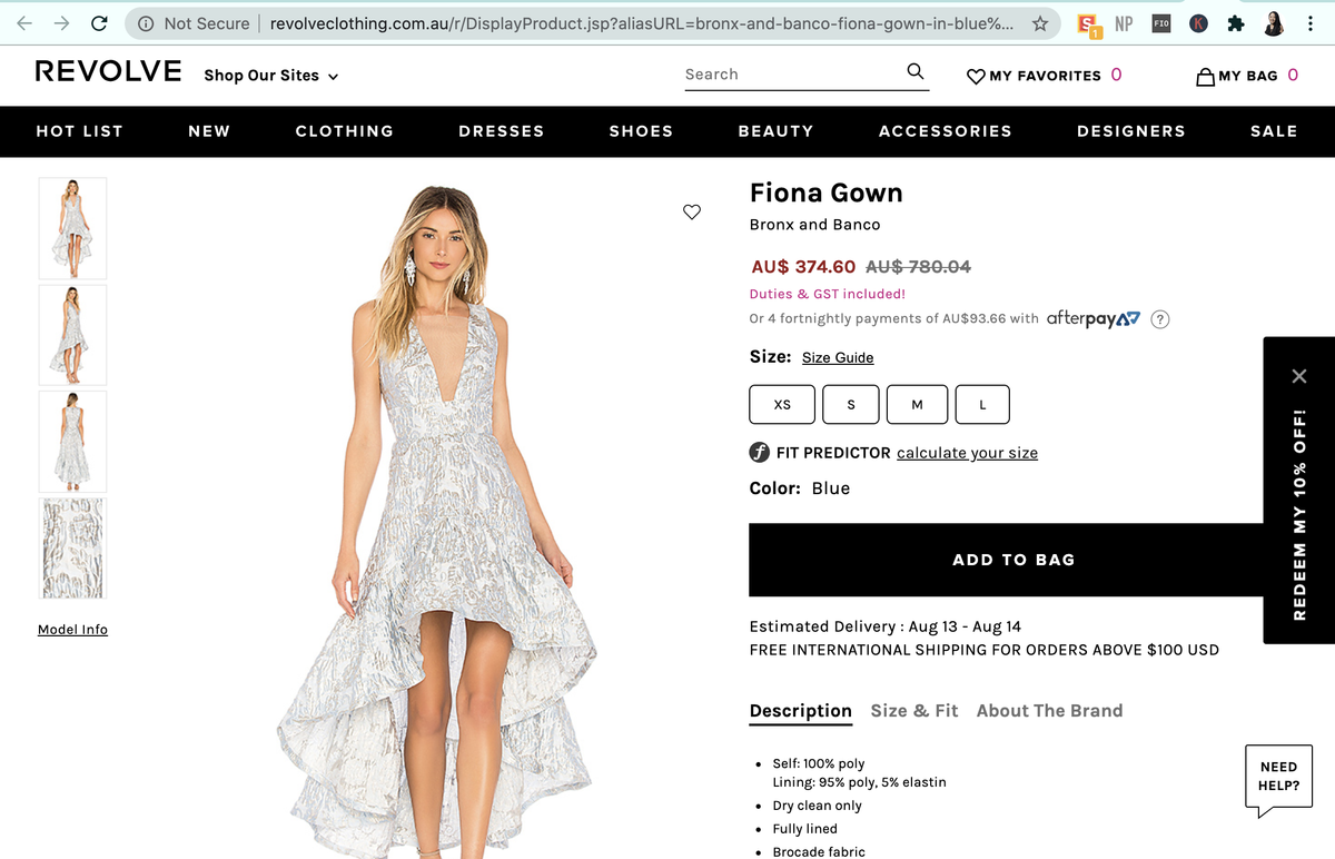 Bronx & Banco Fiona High Low Jacquard Dress size 12 - Image 4
