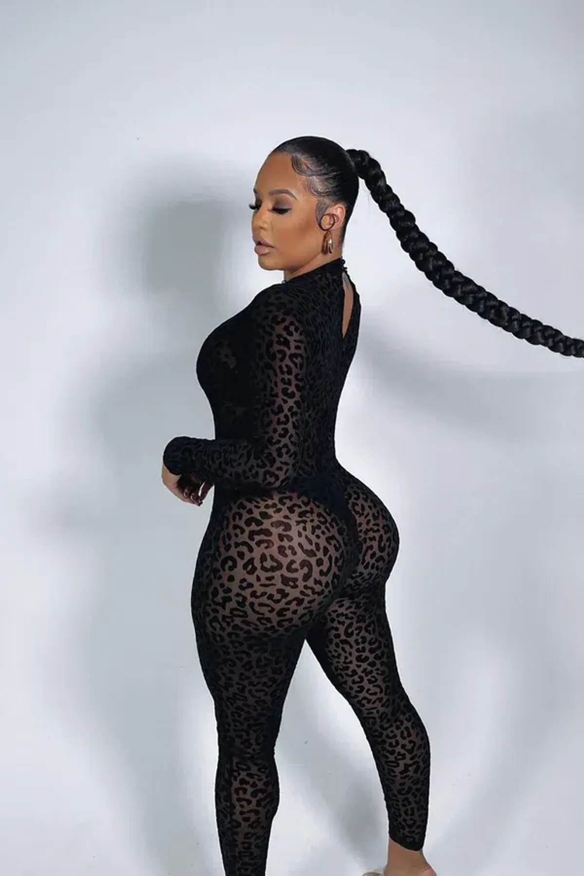 Animal Instinct Mesh Bodystocking - Black - Image 3