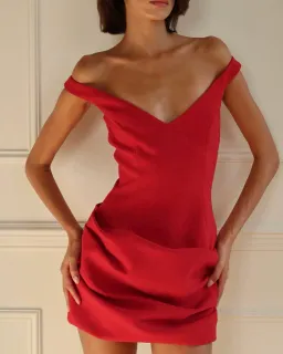 Arcina Ori Avery Mini Dress Red XS for rent on The Volte - image 5