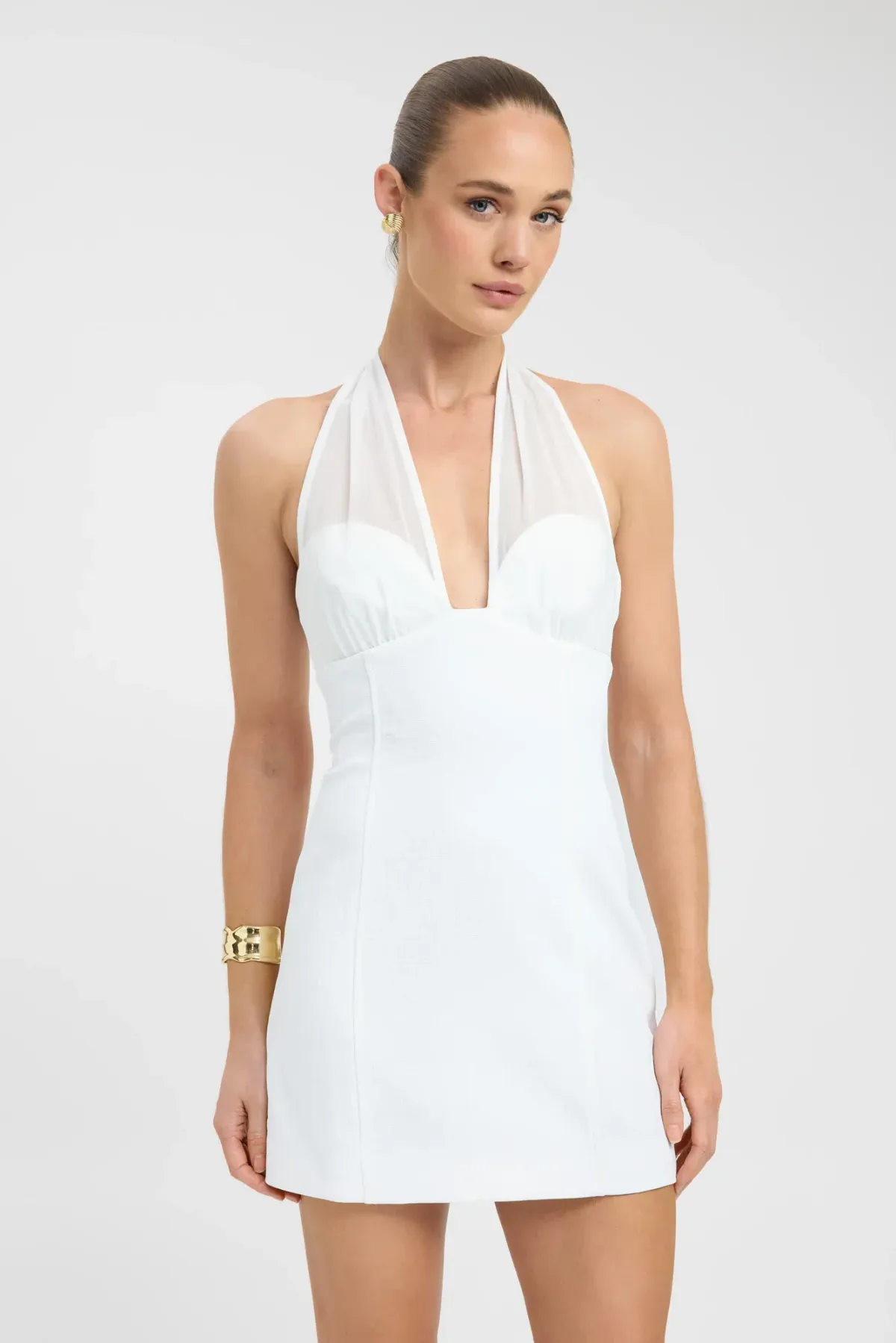 Oyster Mesh Mini Dress - Image 3