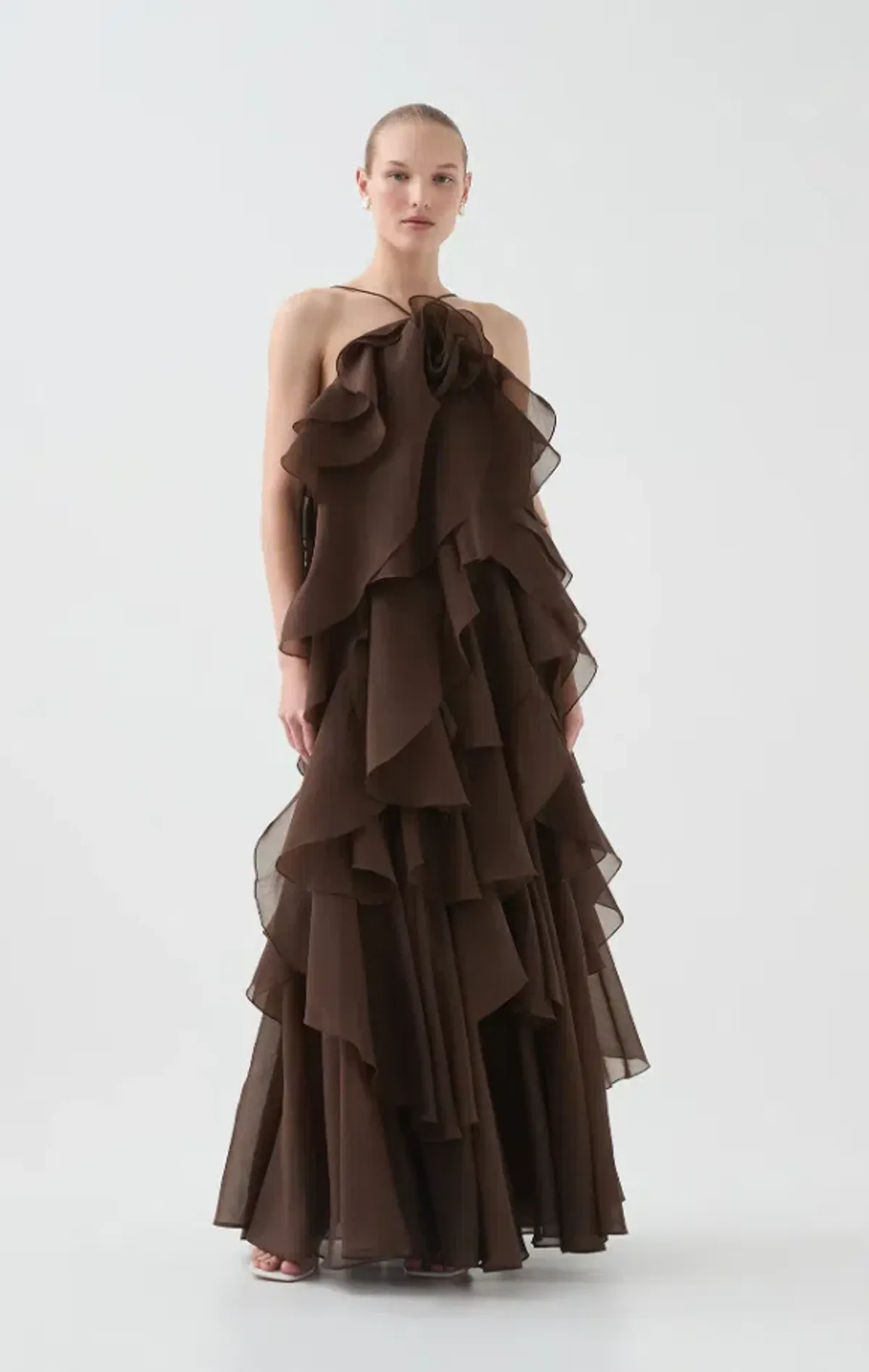 AJE Pandorea Layered Maxi Dress Carob Size 14 - Image 2