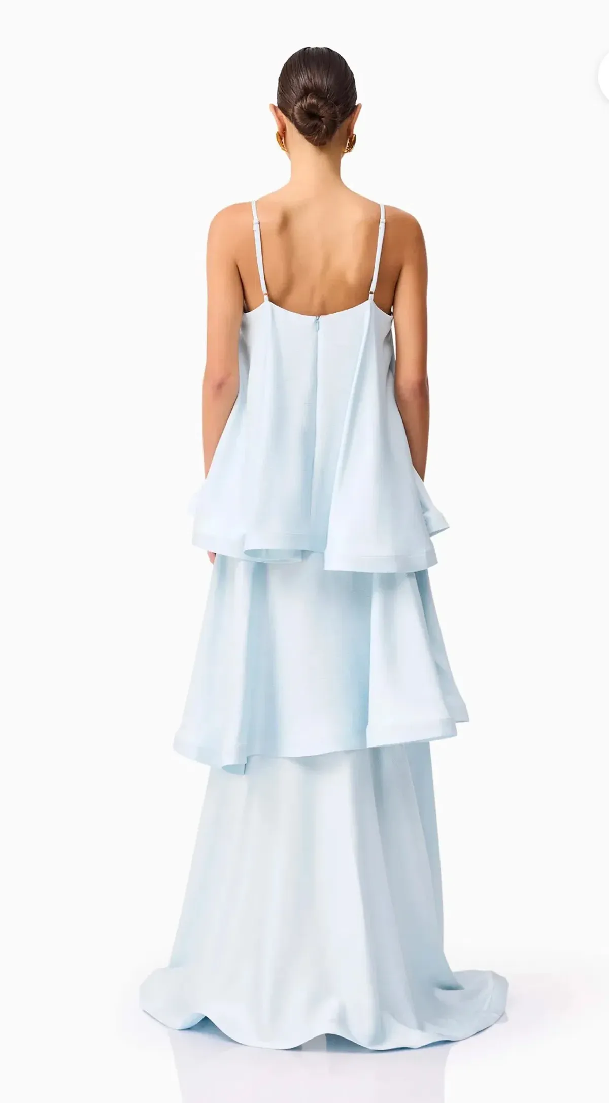 Elliatt Tilly Tiered Maxi Dress in Blue Sz M/10-12 - Image 3
