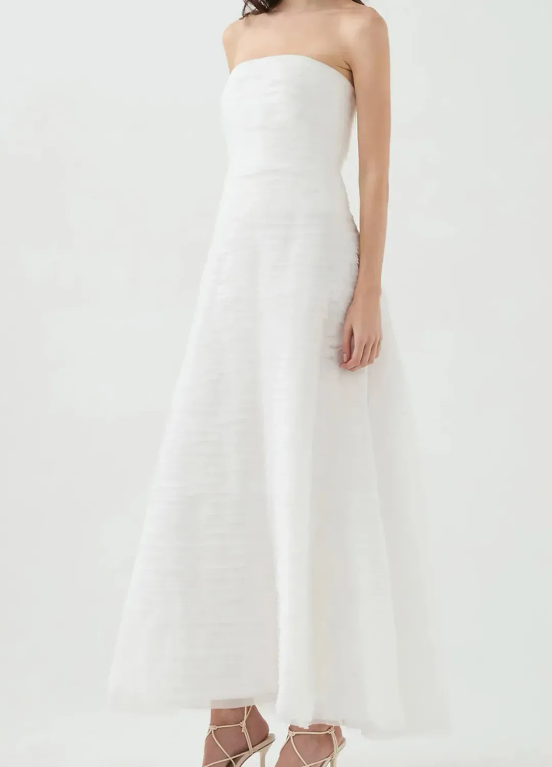 Aje Soundscape Maxi Dress in White Sz 8 for rent on The Volte - main image