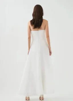 Aje Soundscape Maxi Dress in White Sz 8 for rent on The Volte - image 3