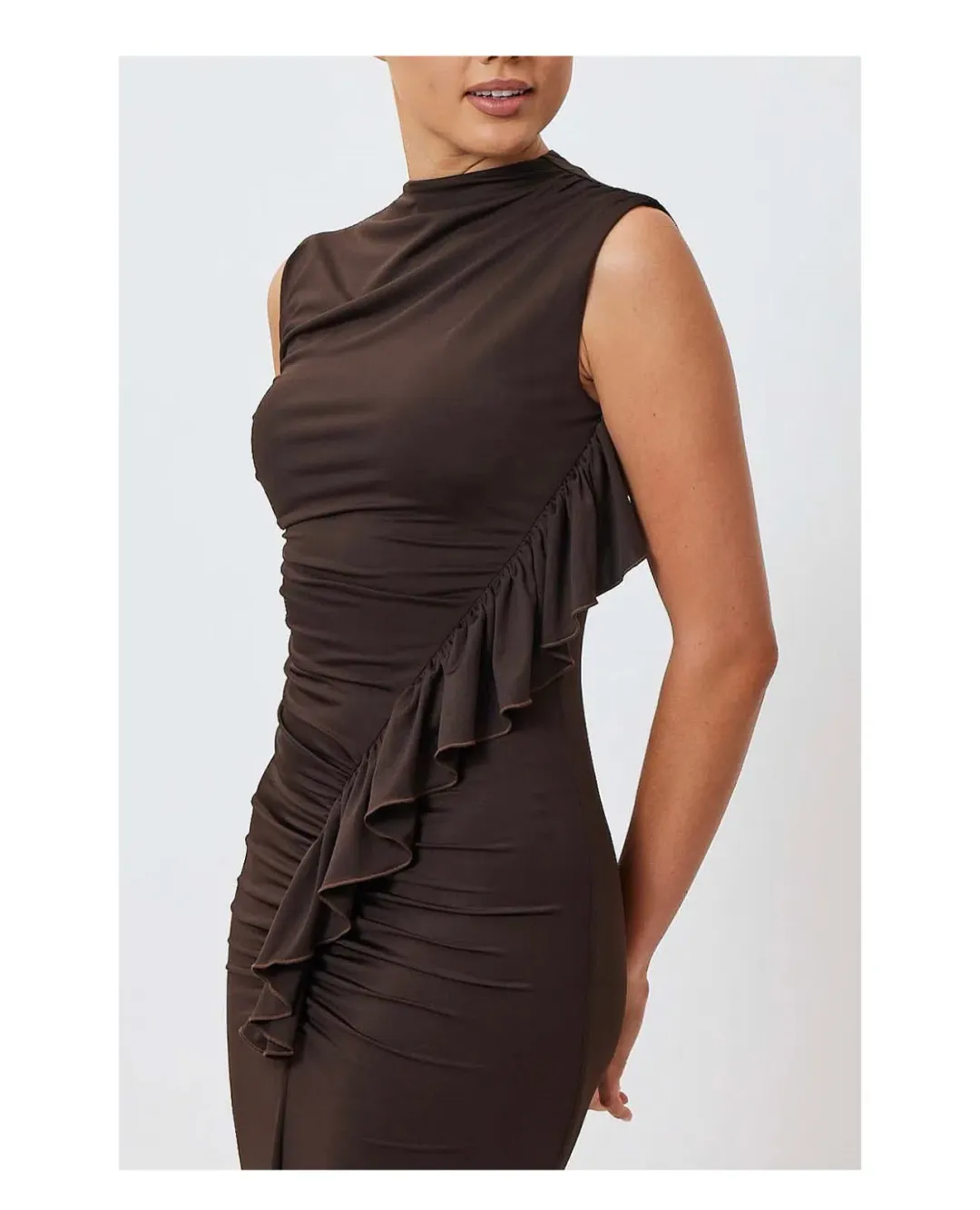 Bianca & Bridgett Amara Maxi Dress Brown size 14 for rent on The Volte - main image