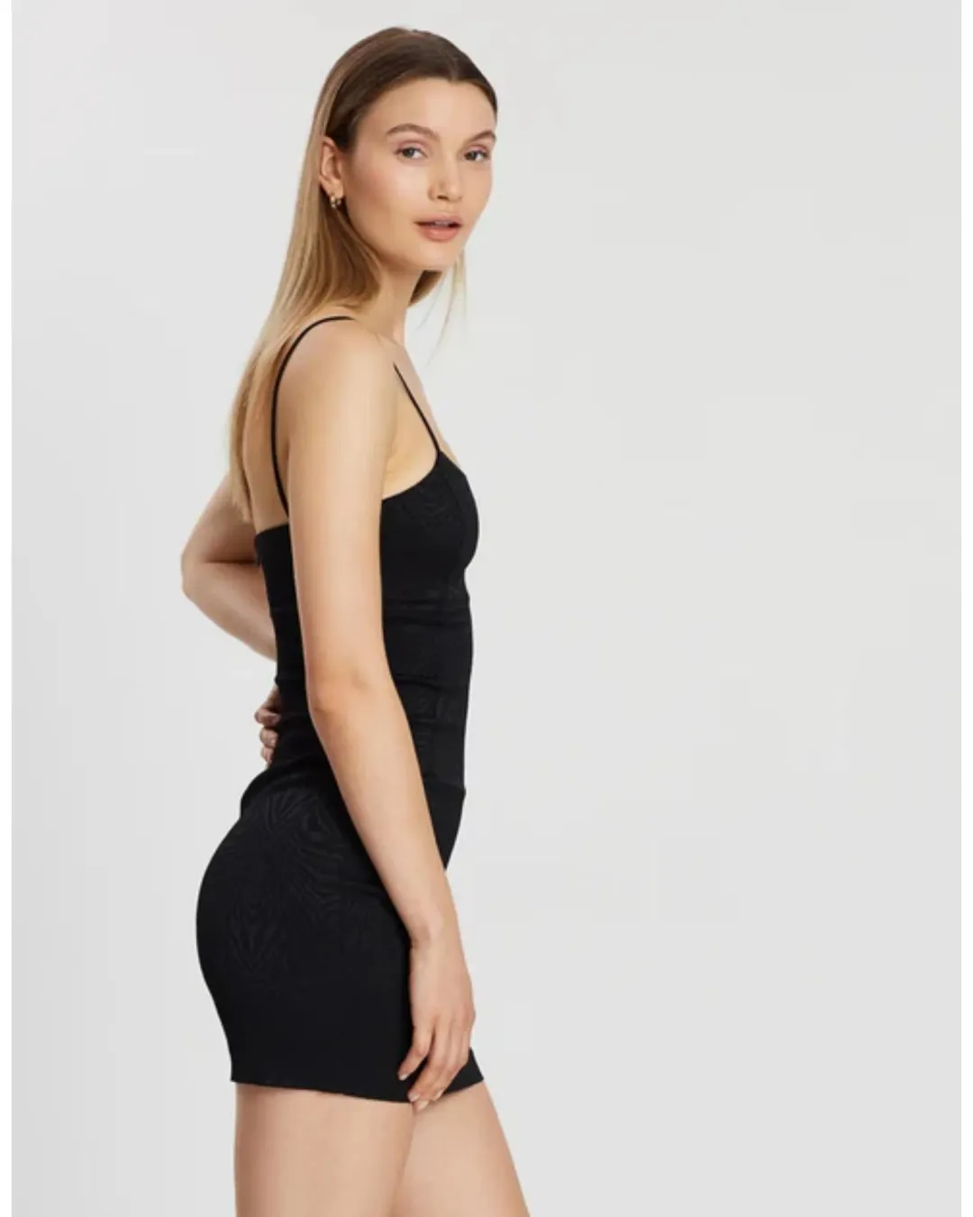 Bec & Bridge Zebre Mini Dress Black Size AU 10 for rent on The Volte - main image
