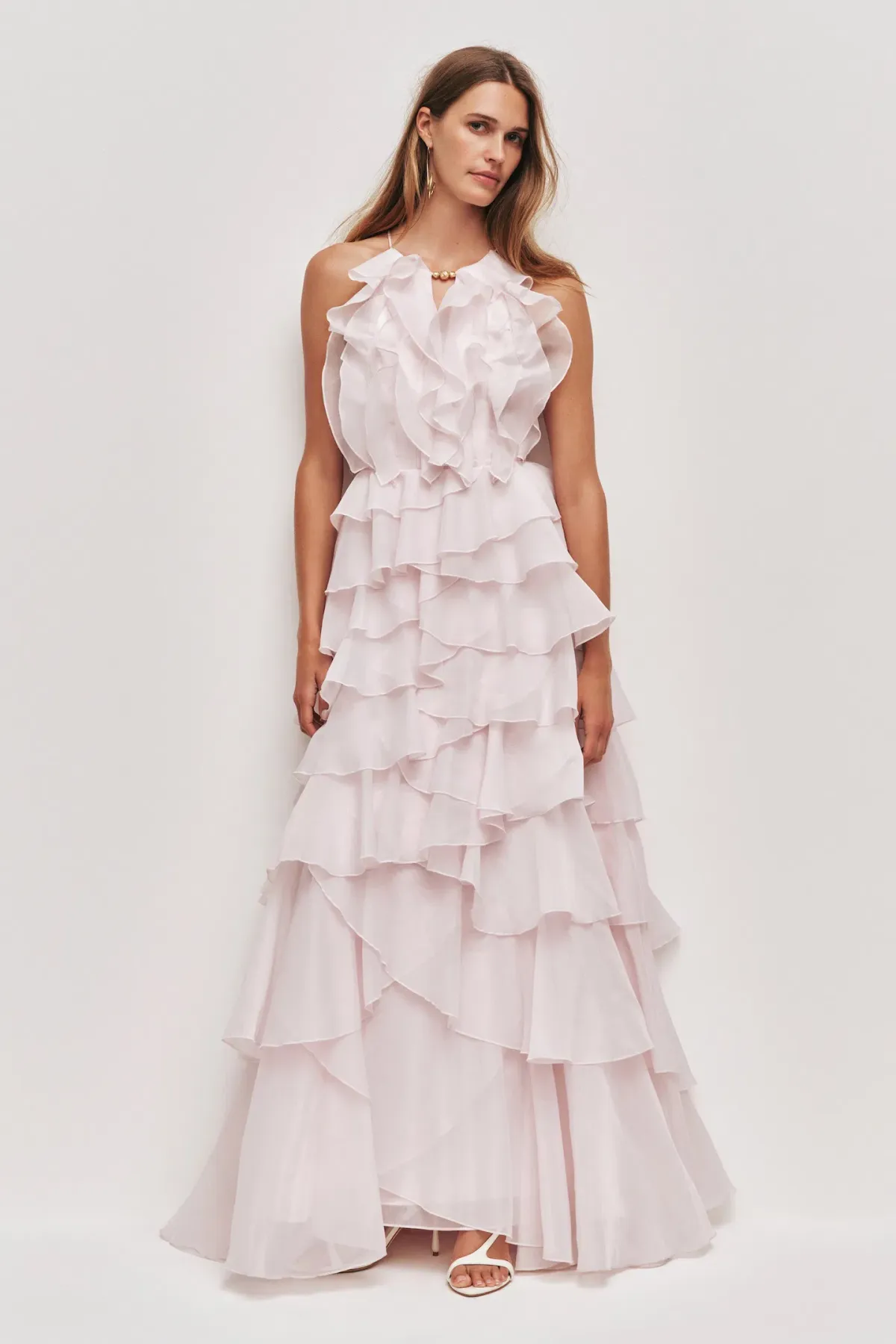 Aje Cleo Gown in Pastel Pink - Image 1