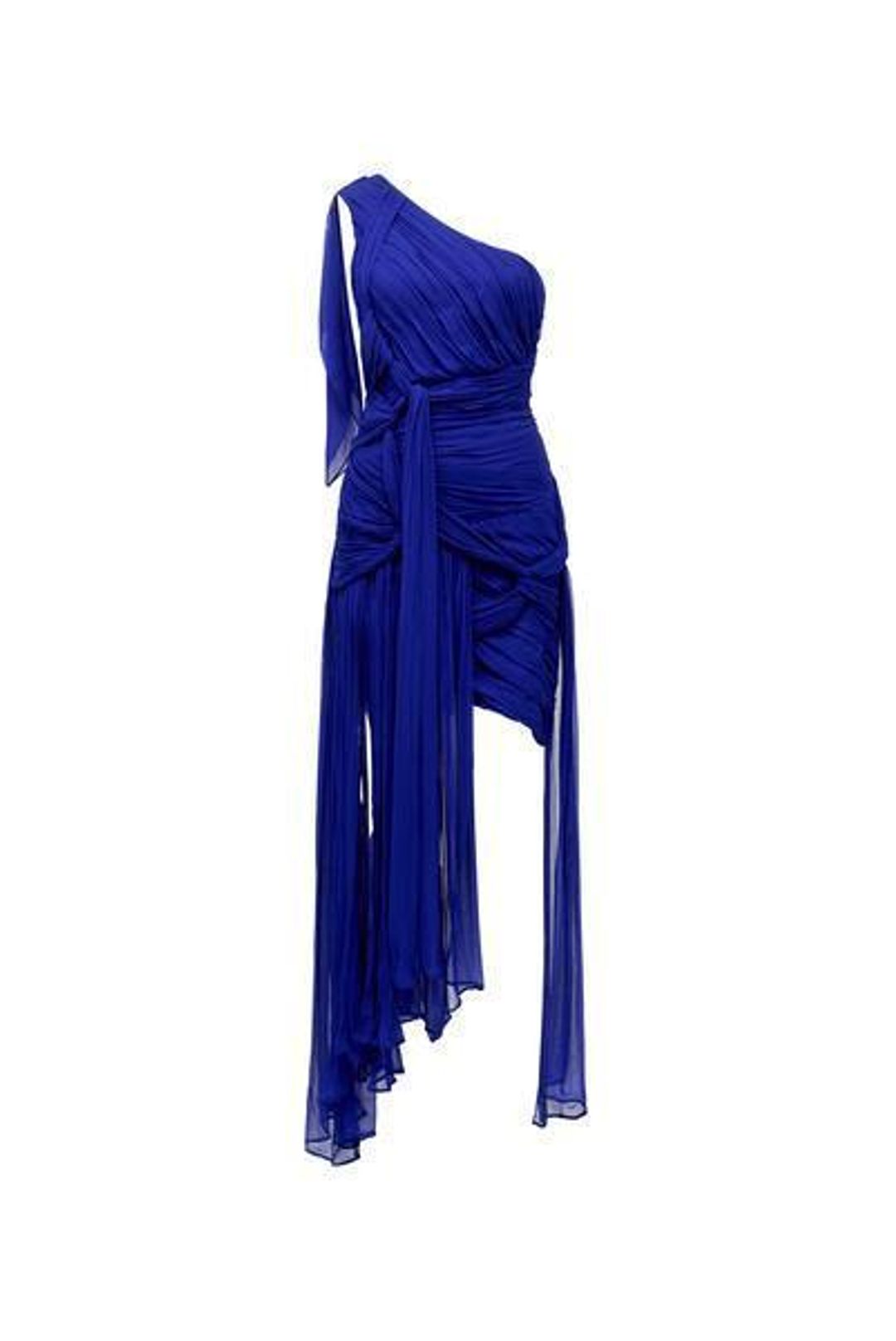 Thurley Crest One Shoulder Dress Royal Blue size 6 for rent on The Volte - main image
