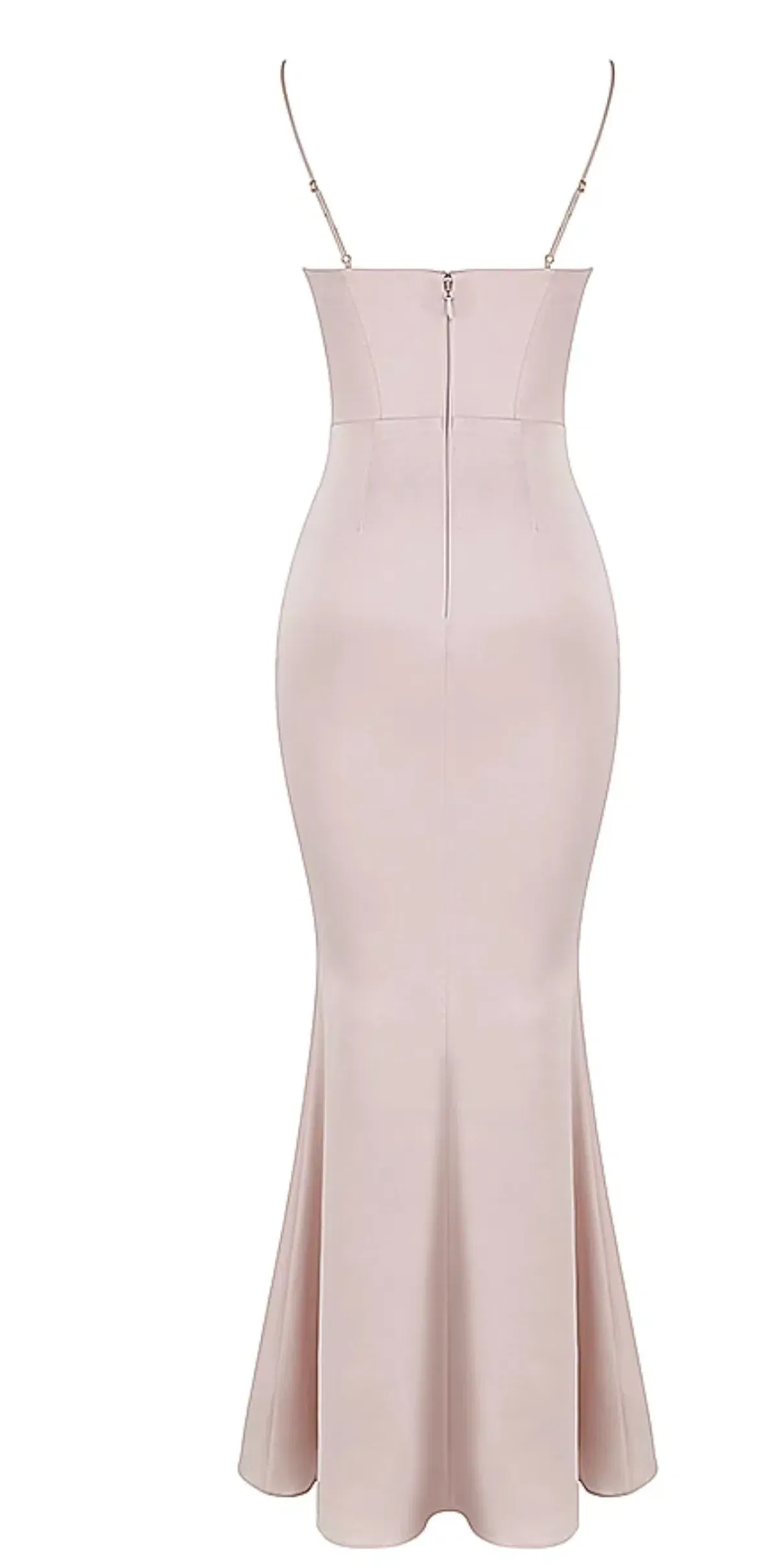 House of CB Olivette Crystal Satin Corset Maxi Dress Pink - Image 5