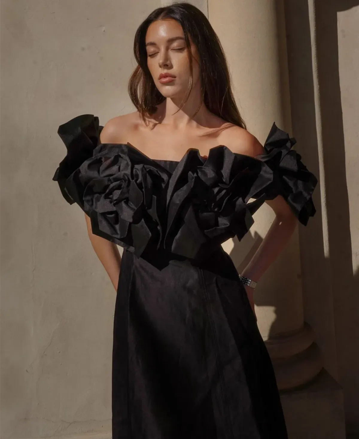 Aje Etta Midi Dress size 12 Black - Image 3