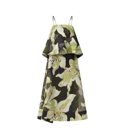 Elliatt Elysia Tiered Gown Black and Green Floral Size L AU 12 for rent on The Volte - image 6
