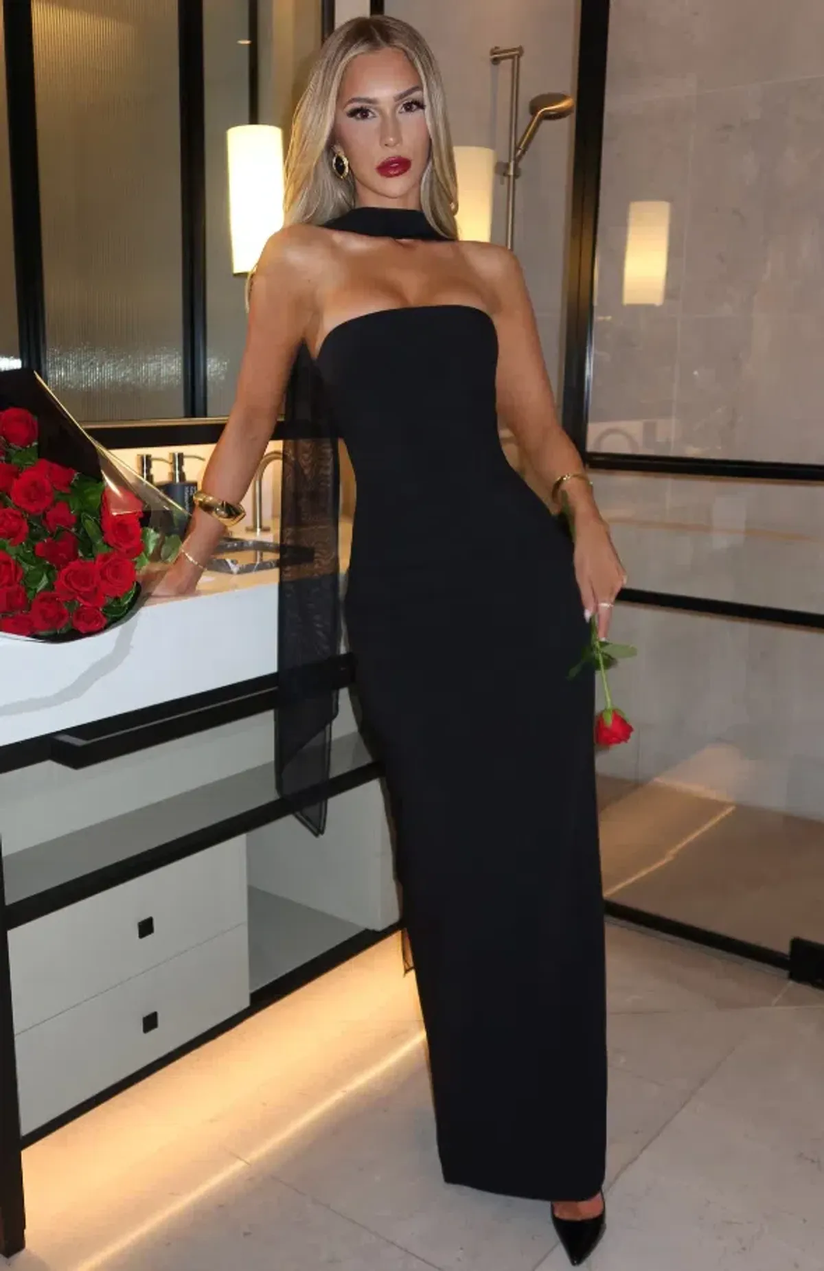 BABYBOO Yulia Maxi Dress - Black for rent on The Volte - main image