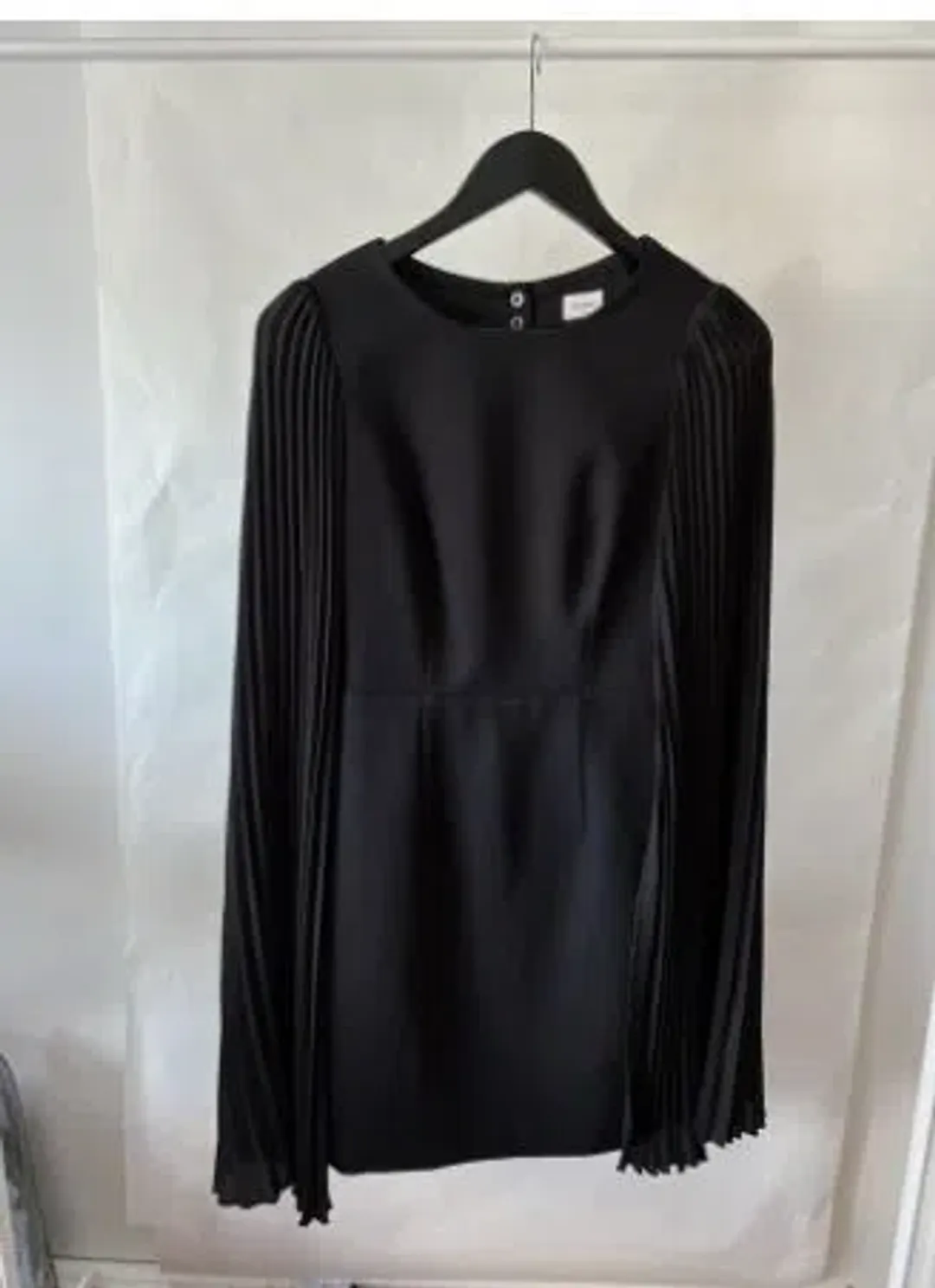 Sheike Black Pleated Sleeve Dress Size 8 for rent on The Volte - main image