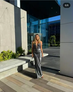 Misha THE 'CELINE' SATIN DRESS for rent on The Volte - image 2