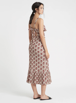 Sir The Label Floré Cut Out Dress Midi Floral | AU 10 for rent on The Volte - image 3
